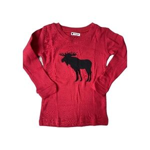 Leveret Unisex Red | Black Pajamas size: 18-24 months